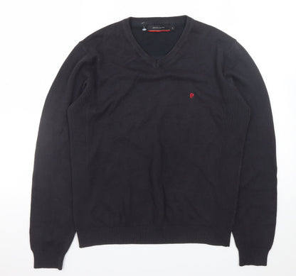 Mens UK Size S Pierre Cardin Black Pullover Jumper