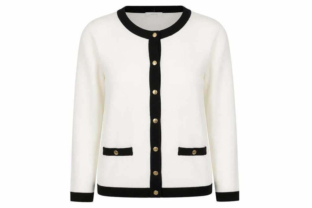 Womens UK Size S Precis White Cardigan Jumper