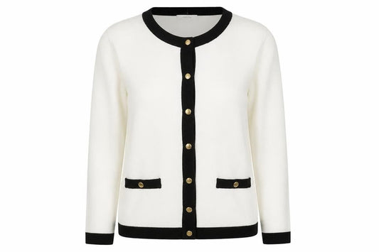 Womens UK Size S Precis White Cardigan Jumper