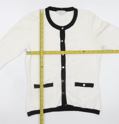 Womens UK Size S Precis White Cardigan Jumper