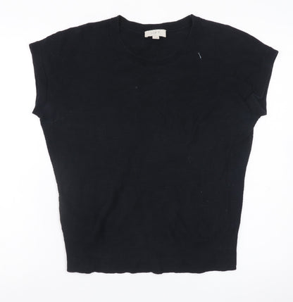LOFT Women’s Black XS Basic Cotton Short Sleeve Top