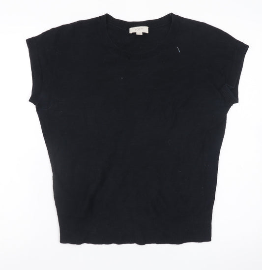 LOFT Women’s Black XS Basic Cotton Short Sleeve Top