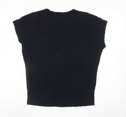 LOFT Women’s Black XS Basic Cotton Short Sleeve Top