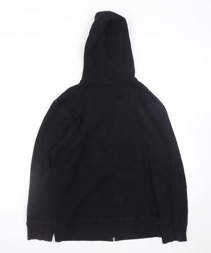 Old Navy Boys Black Full Zip Hoodie Size 10-12 Years Fleece Jacket