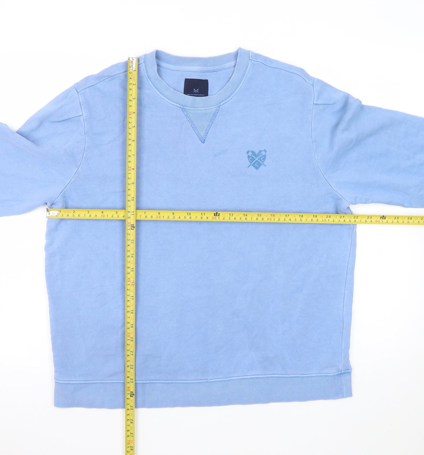 Crew Clothing Company Women's Blue Size 12 Cotton Sweatshirt