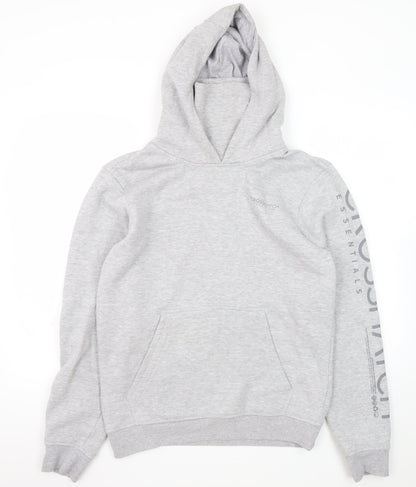 Crosshatch Men's Grey Pullover Hoodie Size S Regular Fit