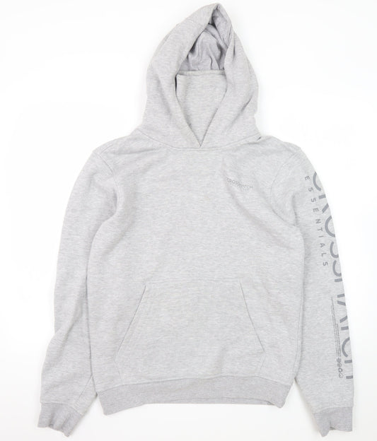 Crosshatch Men's Grey Pullover Hoodie Size S Regular Fit