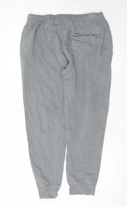 Nike Men's Grey Jogger Sweatpants M Regular Fit Fleece Tapered
