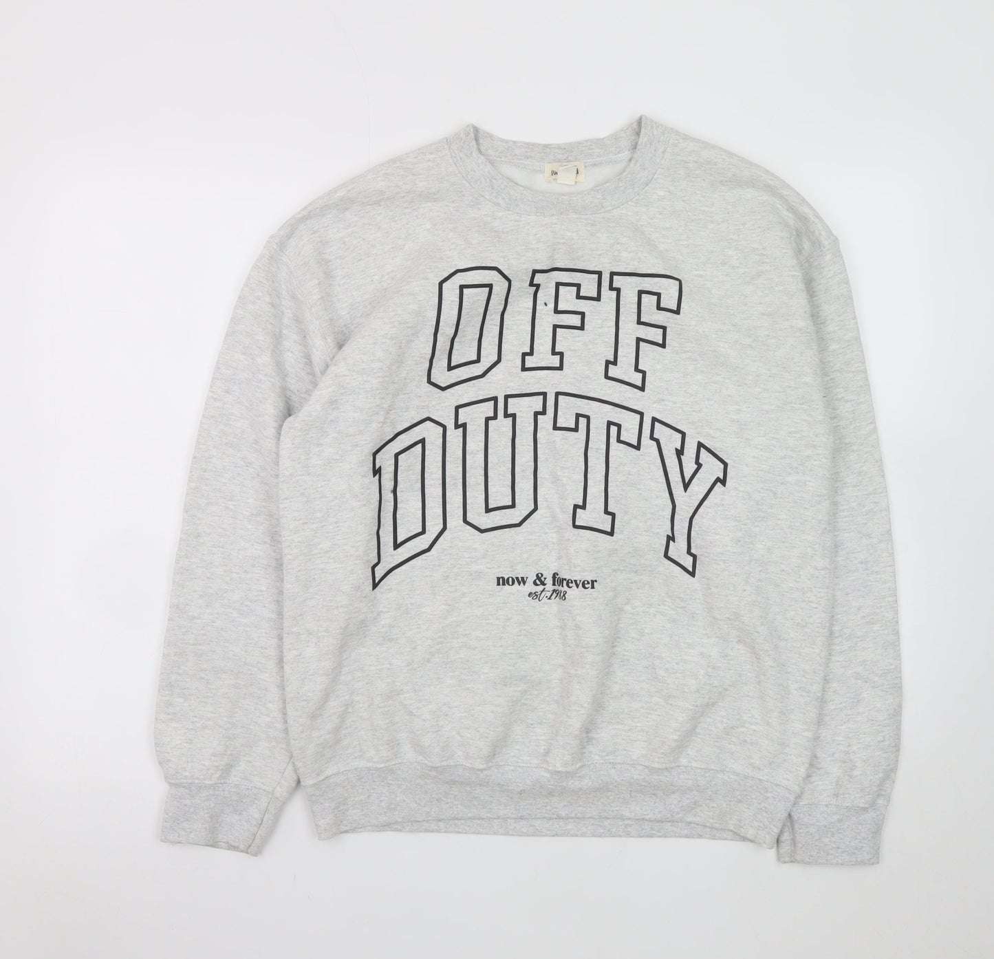 River Island Women’s Grey Graphic Pullover Sweatshirt Size S