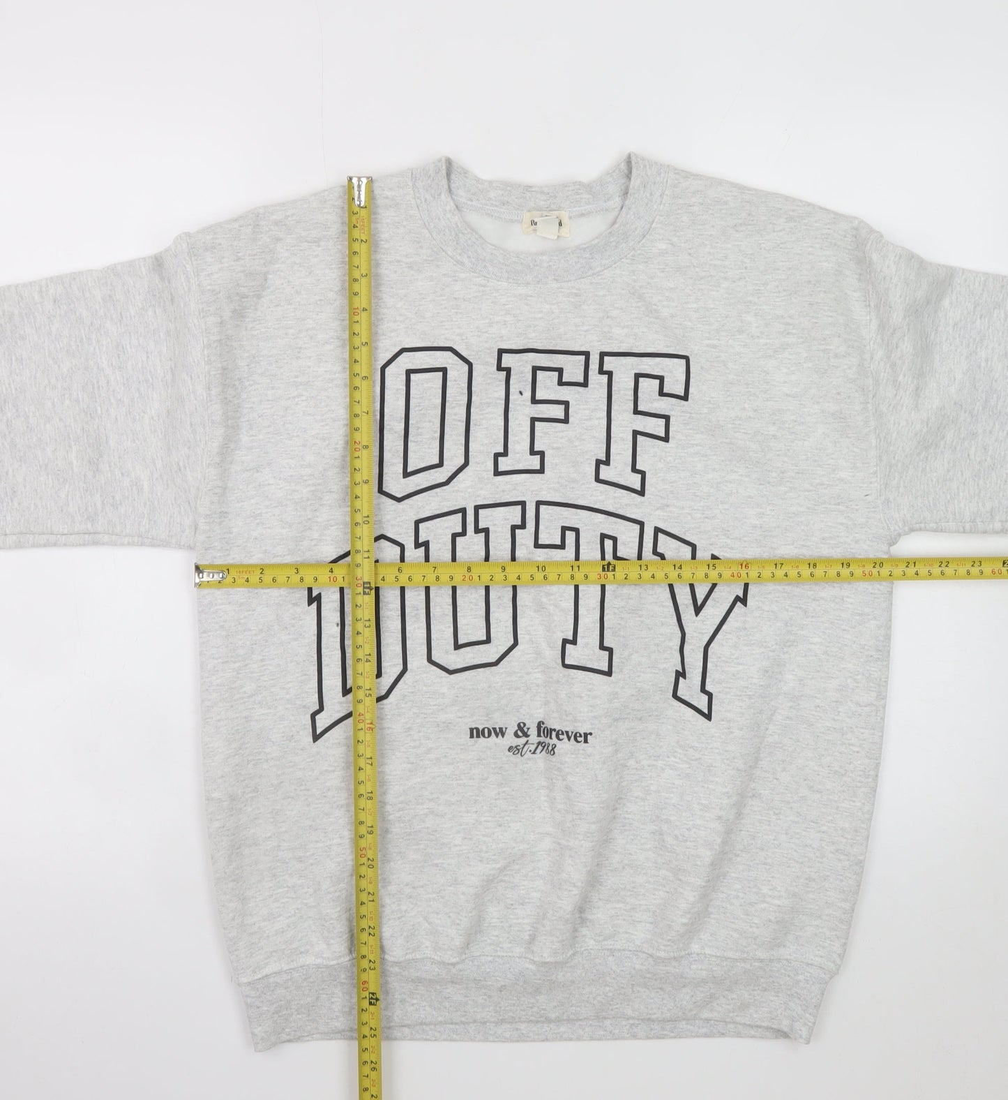 River Island Women’s Grey Graphic Pullover Sweatshirt Size S