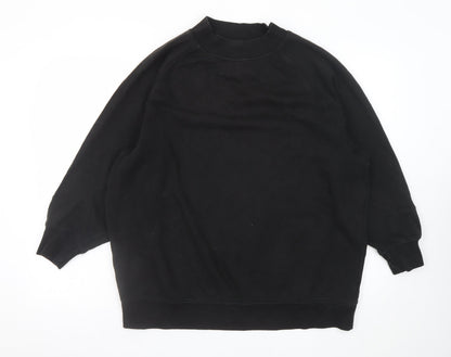 Pull & Bear Men's Black Small Pullover Crew Neck Sweatshirt
