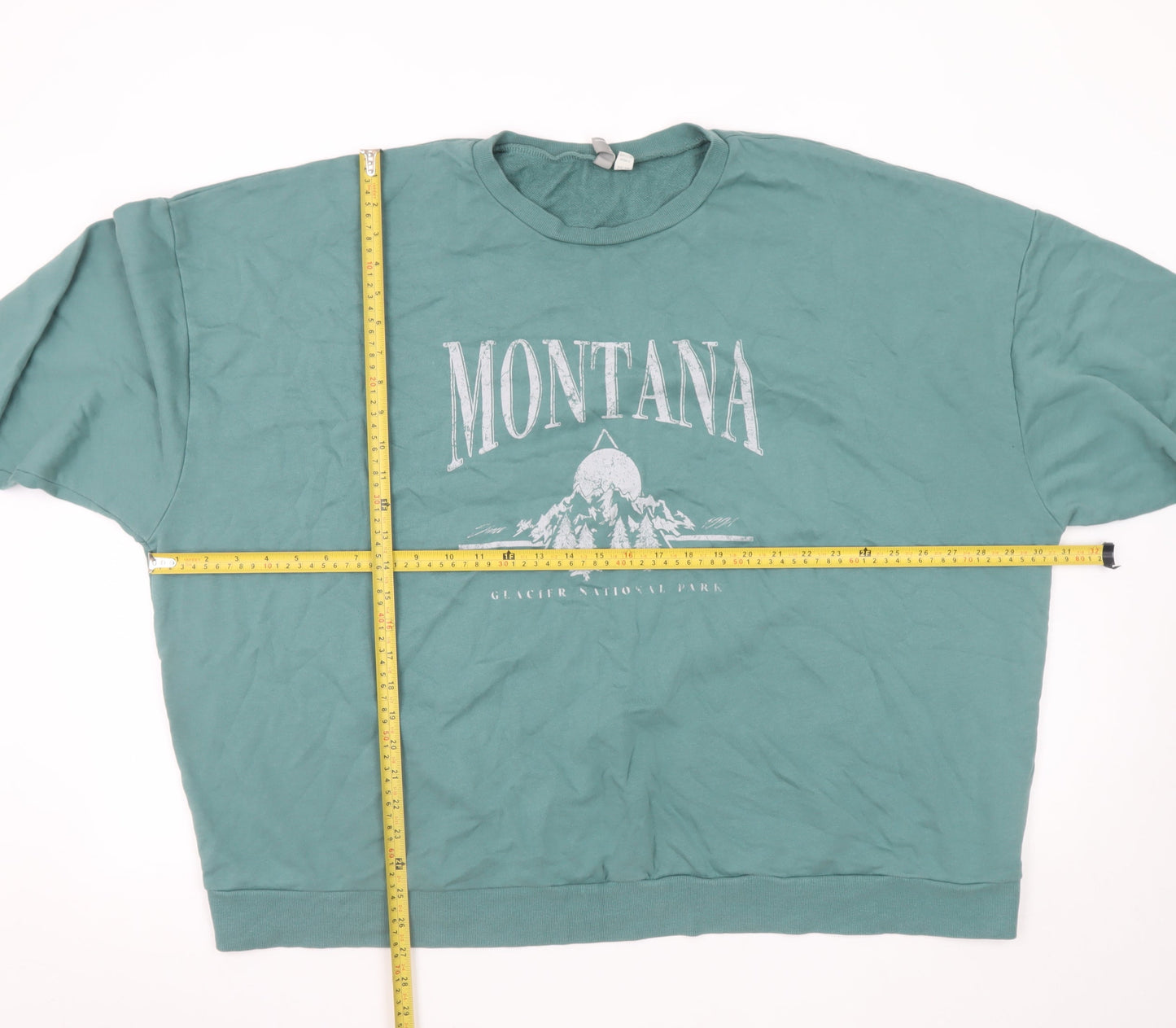 ASOS DESIGN Womens Green Montana Graphic Pullover Sweatshirt UK 24