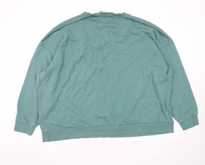 ASOS DESIGN Womens Green Montana Graphic Pullover Sweatshirt UK 24