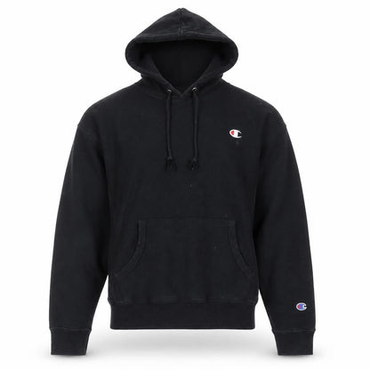 Champion Mens Black Reverse Weave Pullover Hoodie Size L