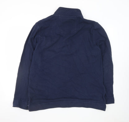Crew Clothing Company Men’s Blue 2XL 1/4 Zip Cotton Jumper