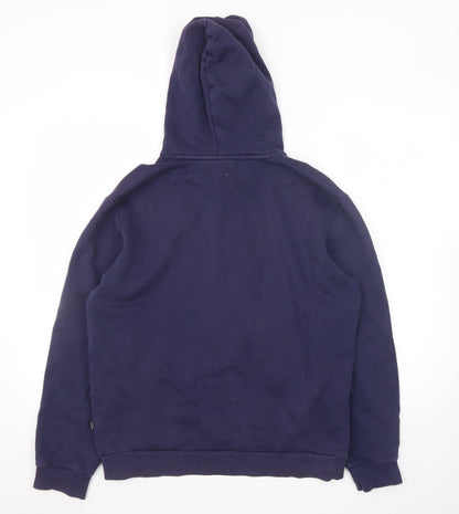 Puma Men’s Blue Pullover Hoodie M Regular Fit Fleece Sweatshirt