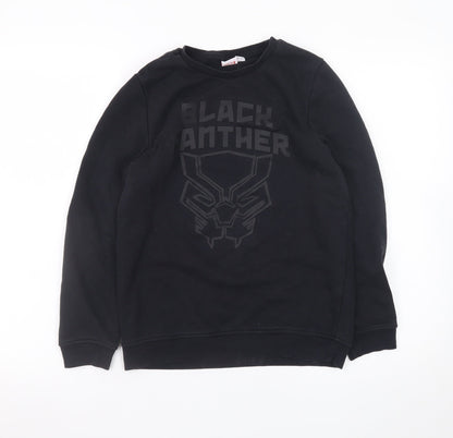 Marvel Boys Black Panther Black Fleece Sweatshirt 11-12 Years Pullover
