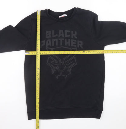 Marvel Boys Black Panther Black Fleece Sweatshirt 11-12 Years Pullover