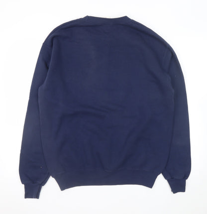 Chase Authentics Men's Blue Racing Pullover Sweatshirt Medium