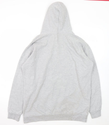 Stars & Stripes Men’s Grey XL Pullover Hoodie with Animal Graphic