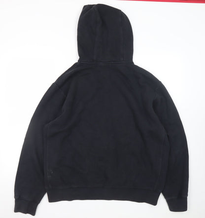 Nike Men's Black Pullover Hoodie L Fleece Logo Sportswear