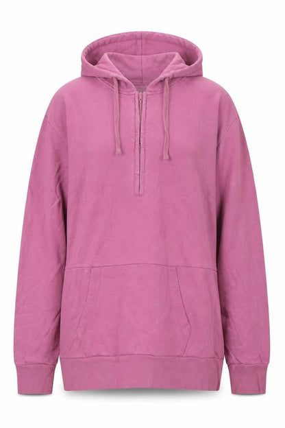 Mountain Warehouse Womens Purple 1/2 Zip Hoodie UK 12 Bamboo Blend