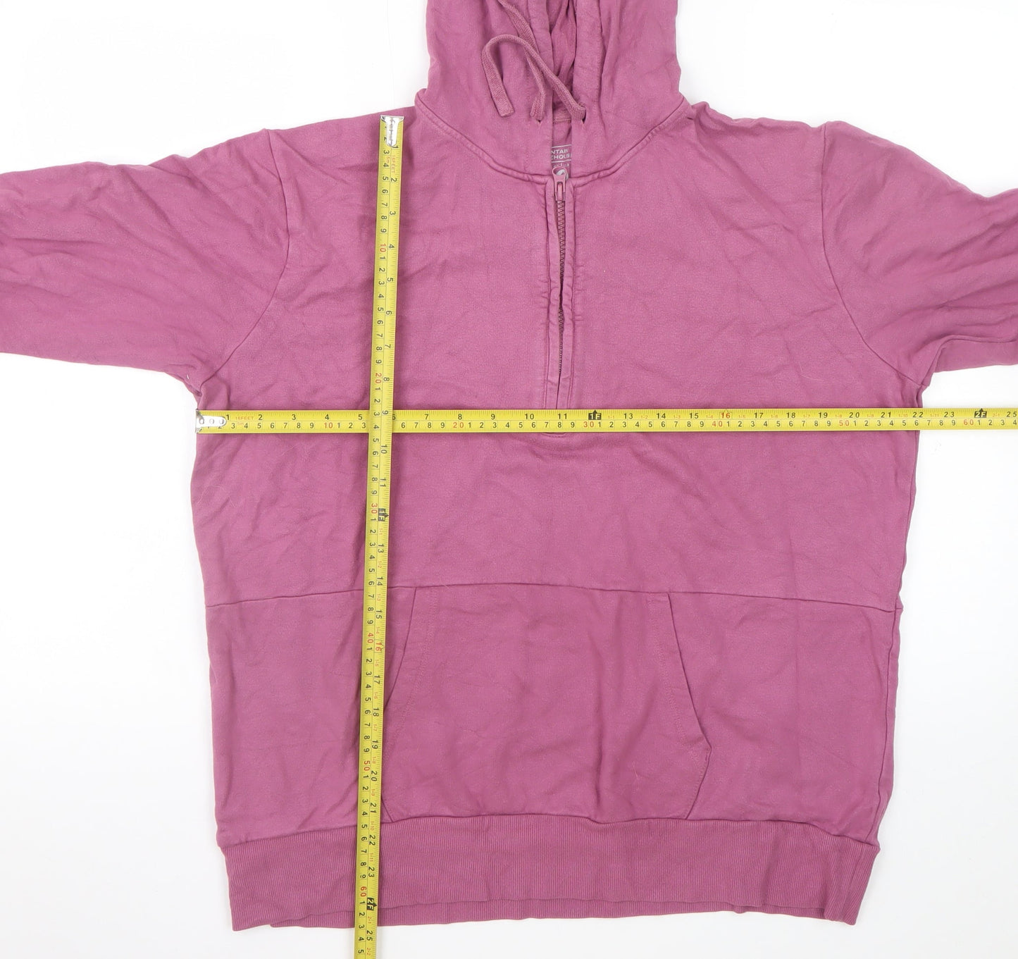 Mountain Warehouse Womens Purple 1/2 Zip Hoodie UK 12 Bamboo Blend