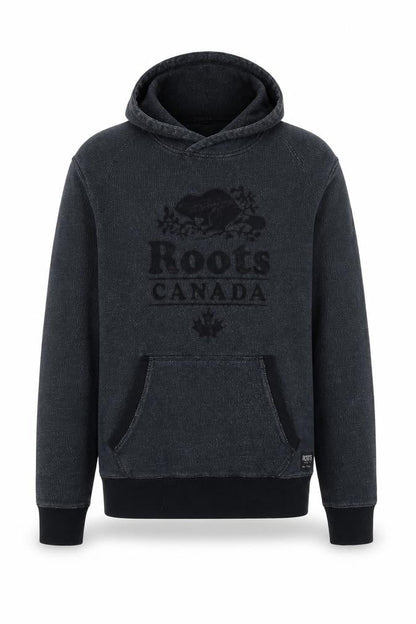 Roots Canada Men’s Grey Pullover Hoodie Size S Classic Logo