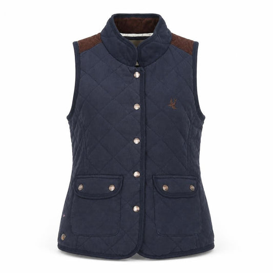 SoulCal Women's Blue Quilted Sleeveless Waistcoat Size 14