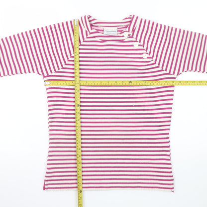Craghoppers Women Pink Striped Crew Neck Pullover Jumper UK 10