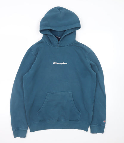 Mens UK Size M Champion Blue Pullover Hoodie