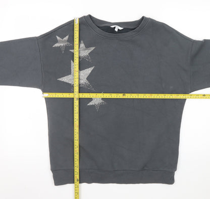 Next Women’s Grey Star Print Pullover Sweatshirt Medium