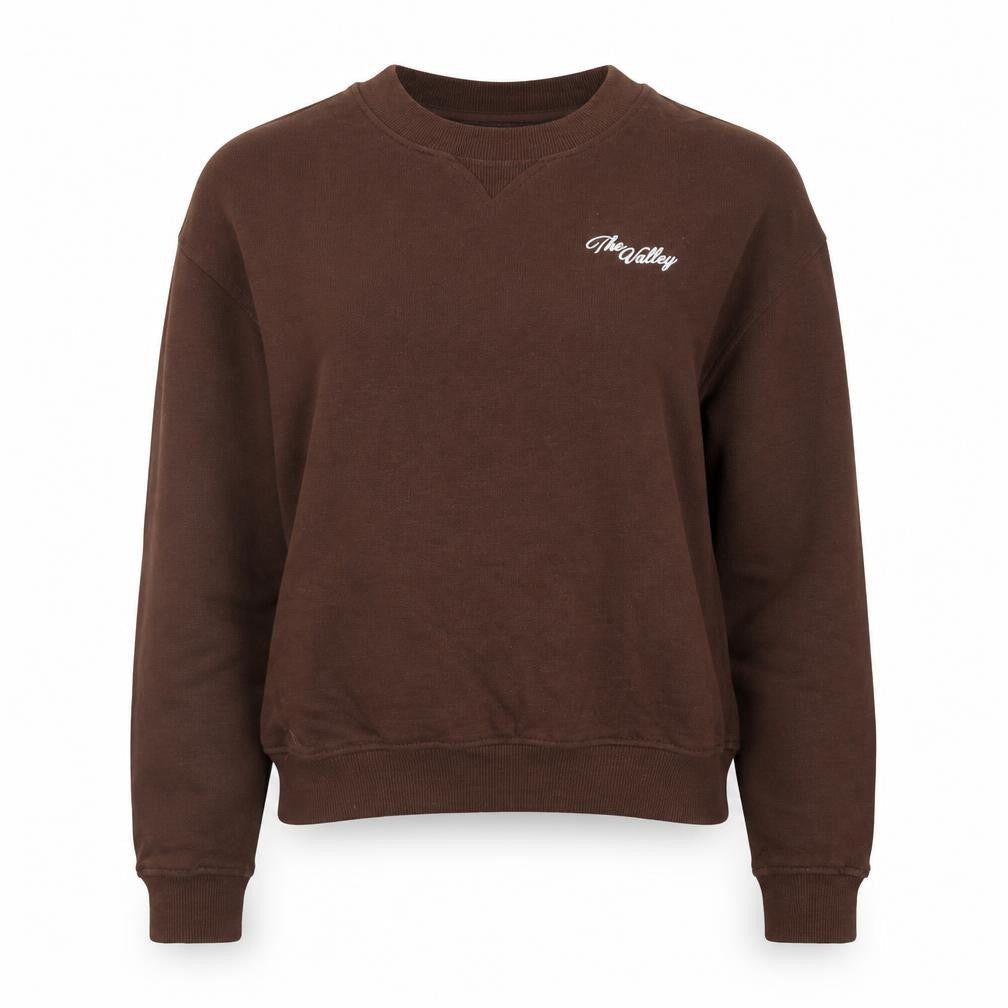 H&M Divided Womens Brown Sweatshirt Small Cotton Blend Crew Neck
