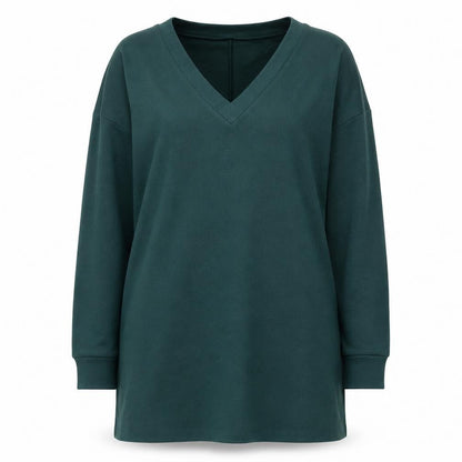 ASOS DESIGN Women's Green V-Neck Long Sleeve Shift Dress Size 12