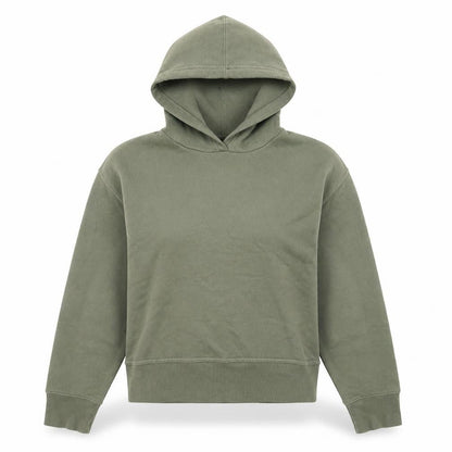 Zara Women’s Green Pullover Hoodie Size S Relaxed Fit Cotton Blend