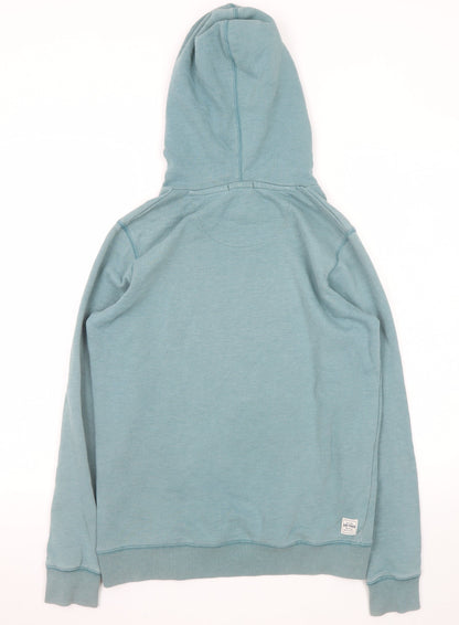 FatFace Women Blue Size 8 Pullover Hoodie with Logo Print