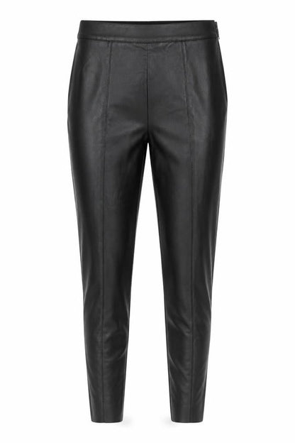 F&F Women's Black Faux Leather Skinny Leggings Size 10