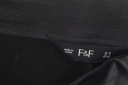 F&F Women's Black Faux Leather Skinny Leggings Size 10