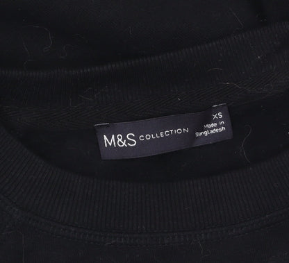 Marks and Spencer Womens Black Beaded Long Sleeve Sweatshirt XS