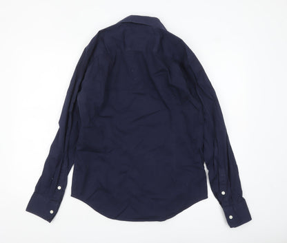Hilfiger Denim Men's Blue Long Sleeve Button-Up Shirt M