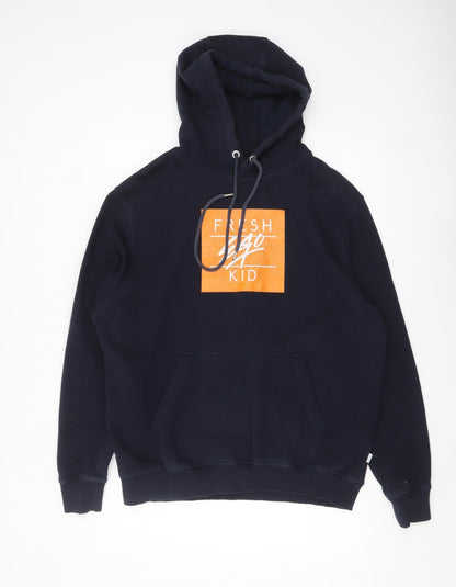 Fresh Ego Kid Men’s Blue Pullover Hoodie L Streetwear Logo