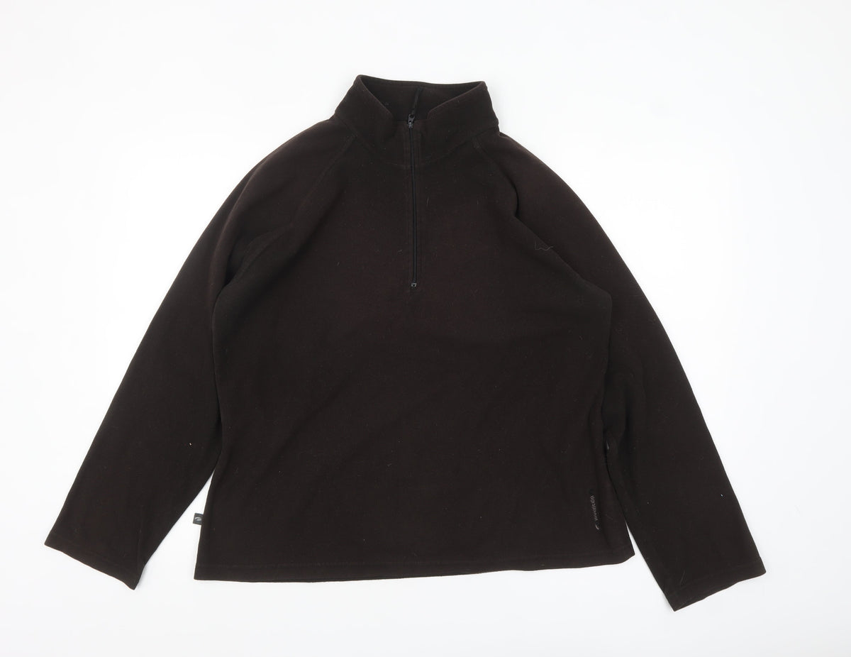 Mountain Life Men's Black Fleece 1/2 Zip Pullover Sweatshirt L