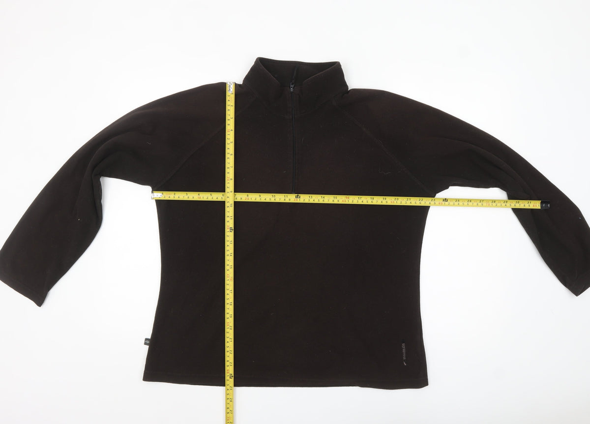Mountain Life Men's Black Fleece 1/2 Zip Pullover Sweatshirt L