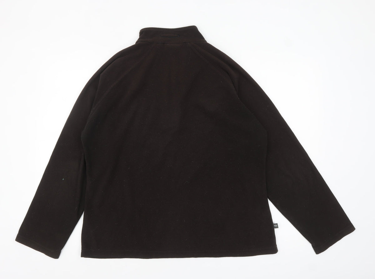 Mountain Life Men's Black Fleece 1/2 Zip Pullover Sweatshirt L