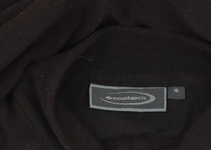 Mountain Life Men's Black Fleece 1/2 Zip Pullover Sweatshirt L