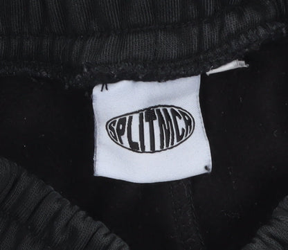 Split MCR Men's Black Fleece Sweatpants Size S Elastic Waist