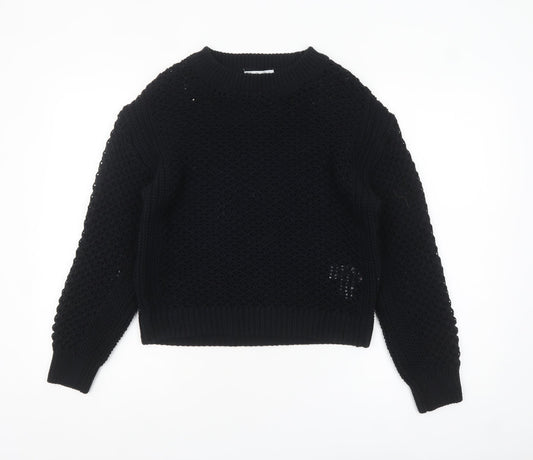 Rita Ora x Primark Womens Black Chunky Knit Jumper Size S 10-12