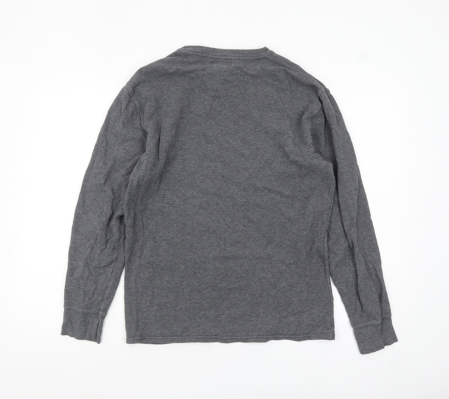 Polo Ralph Lauren Men's Grey Cotton Long Sleeve Top M
