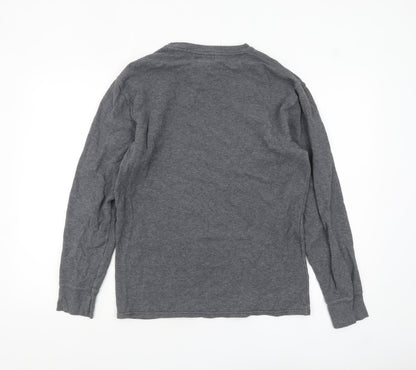 Polo Ralph Lauren Men's Grey Cotton Long Sleeve Top M