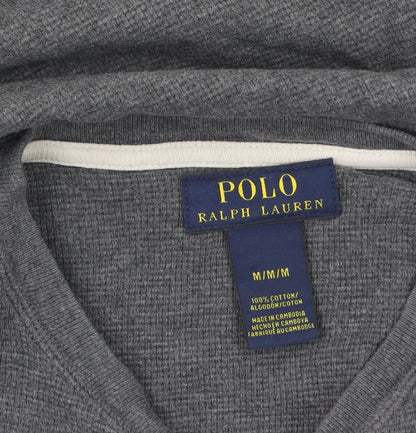 Polo Ralph Lauren Men's Grey Cotton Long Sleeve Top M